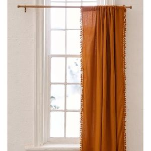 Burnt orange window curtains